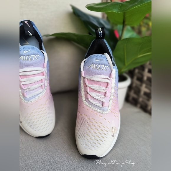 Bling Ombre Nike Air Max 270 Womens Sneakers Shoes Customized with Crystals - Picture 7 of 7